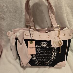 Juicy Couture Black and Pink Tote Bag